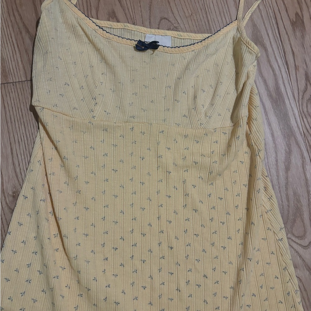 Yellow Spaghetti Strap Dress - Picture 2 of 2